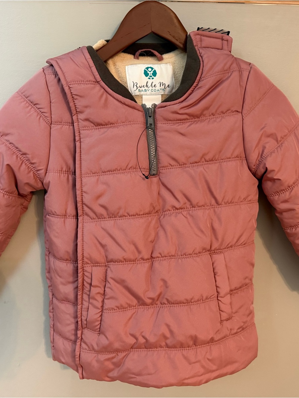 Buckle me kids coat car seat safe coat